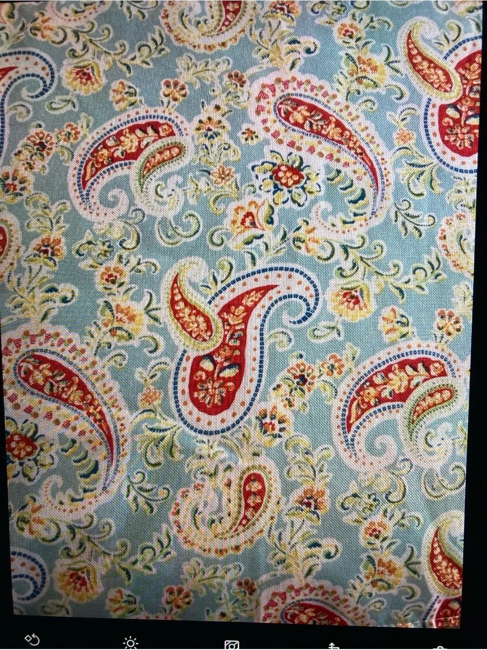 Nicole Miller Paisley Floral Tablecloth Pastel Fabric 69 x52 EUC